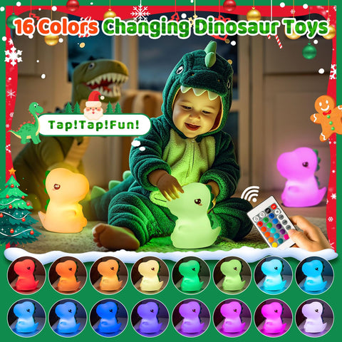 One Fire Dinosaur Night Light with color change for cozy mood
