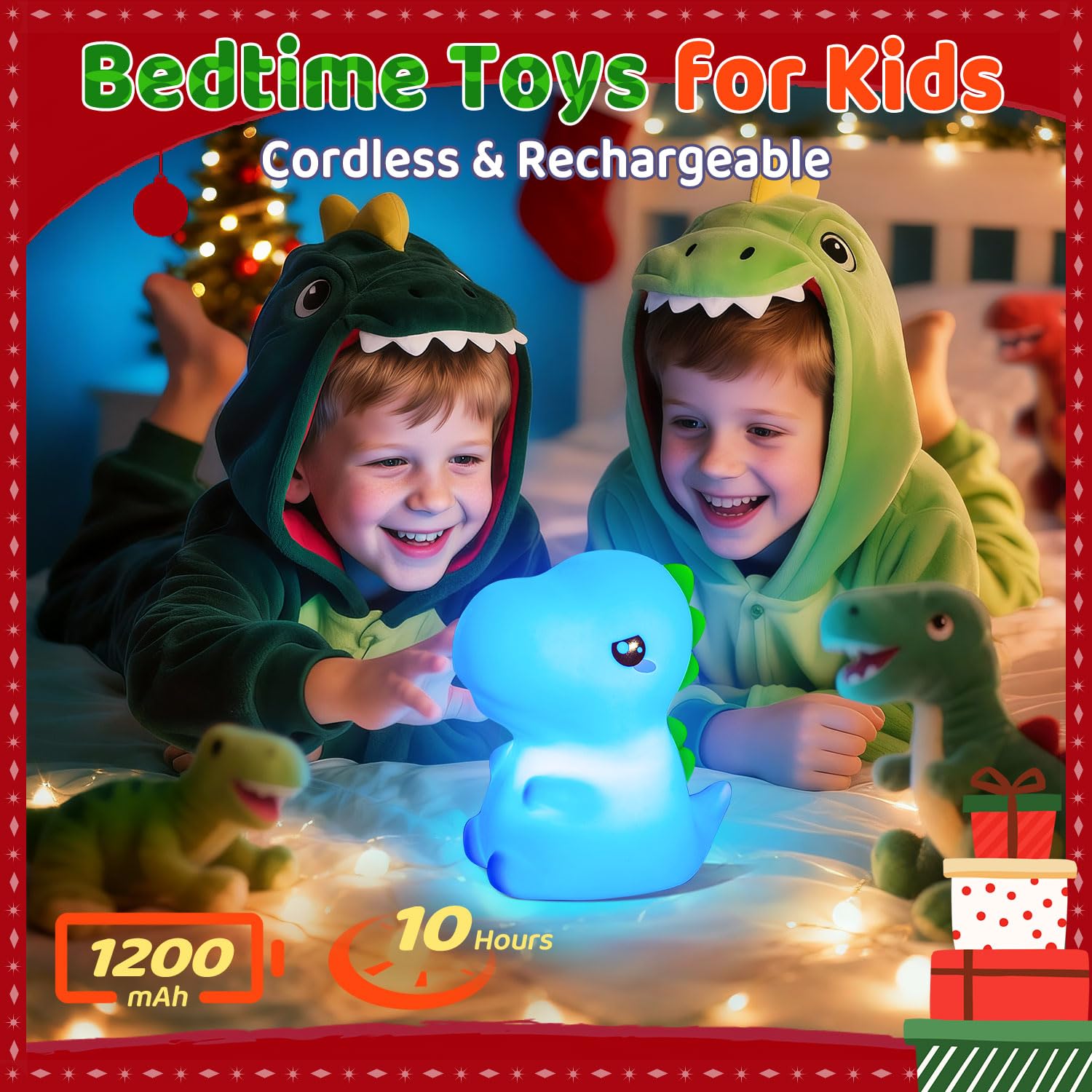 One Fire Dinosaur Night Light portable and compact for travel