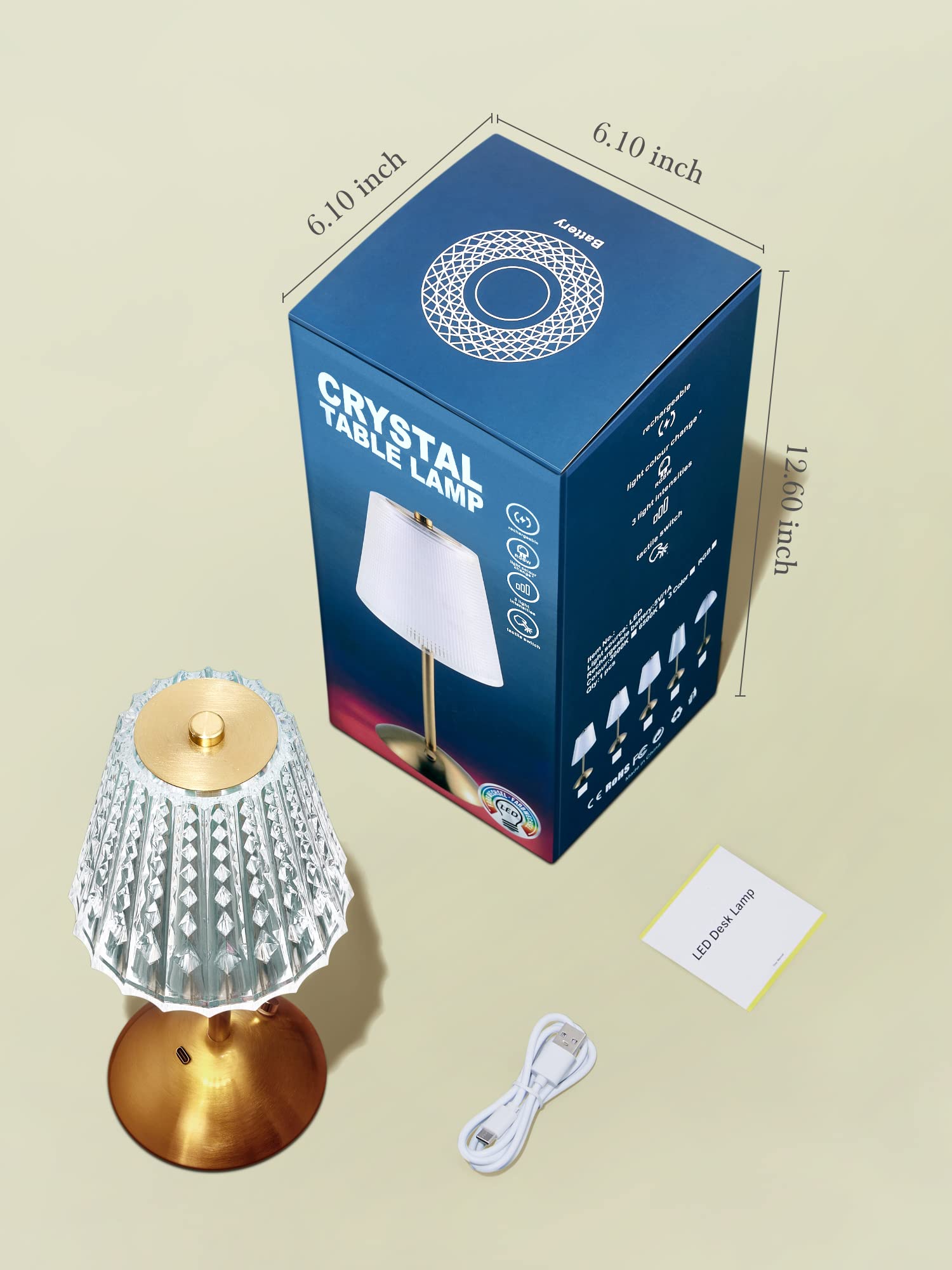 One Fire gift ready crystal lamp ideal for special occasions