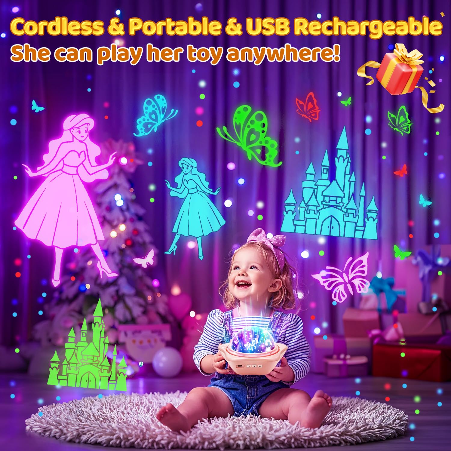 One Fire Princess Mermaid toy night light adds charm as a gift.