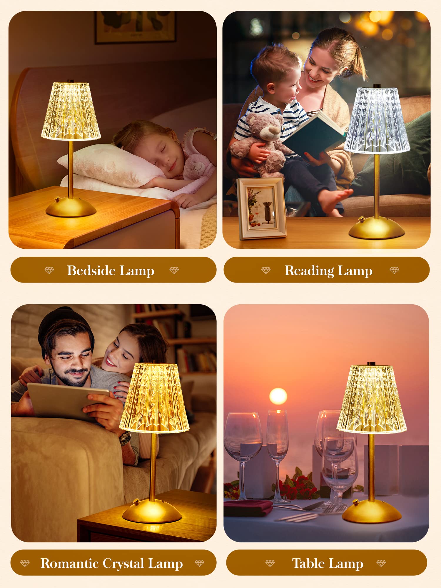 One Fire vintage brass lamp with gold texture adds versatile decor