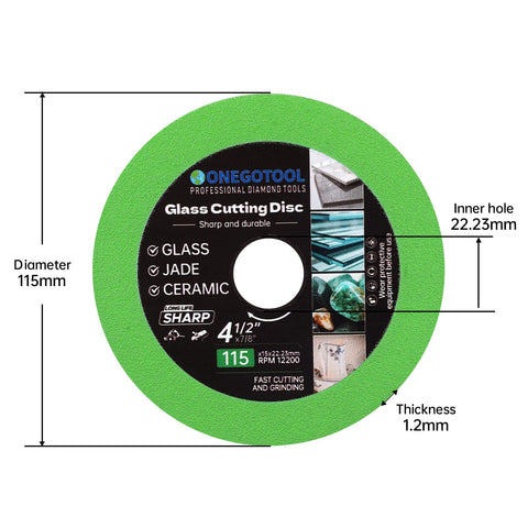 ONEGOTOOL diamond cutting blade for glass provides smooth, precise cuts with lasting performance.