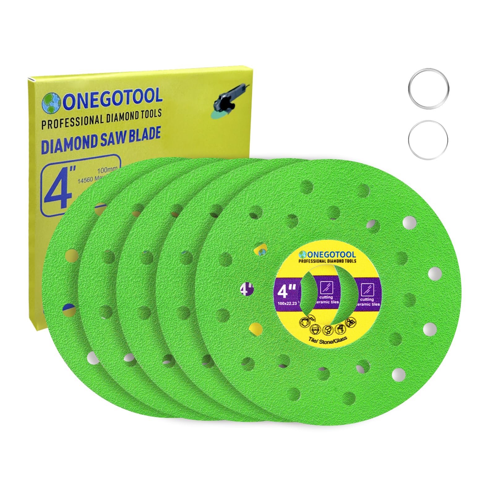 ONEGOTOOL porcelain cutting diamond blade delivers clean, chipping-free edges for tile projects.