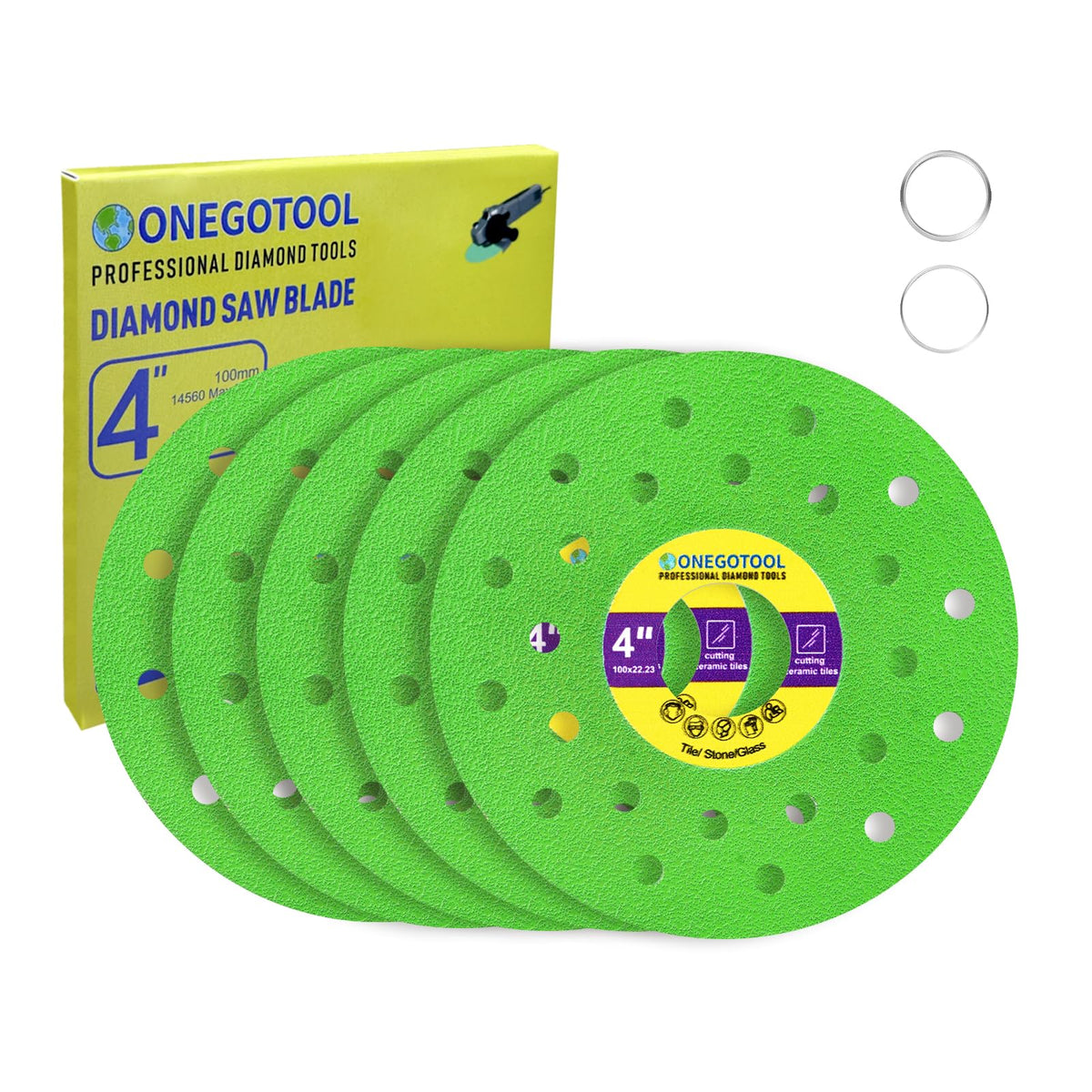 ONEGOTOOL porcelain cutting diamond blade delivers clean, chipping-free edges for tile projects.