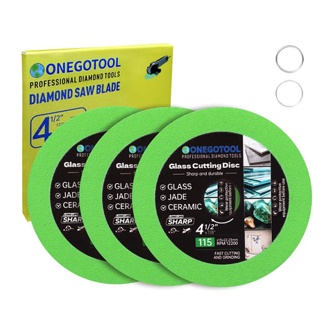 ONEGOTOOL tile cutter disc for 4-1/2x7/8 inch tiles delivers clean, chip-free cuts.