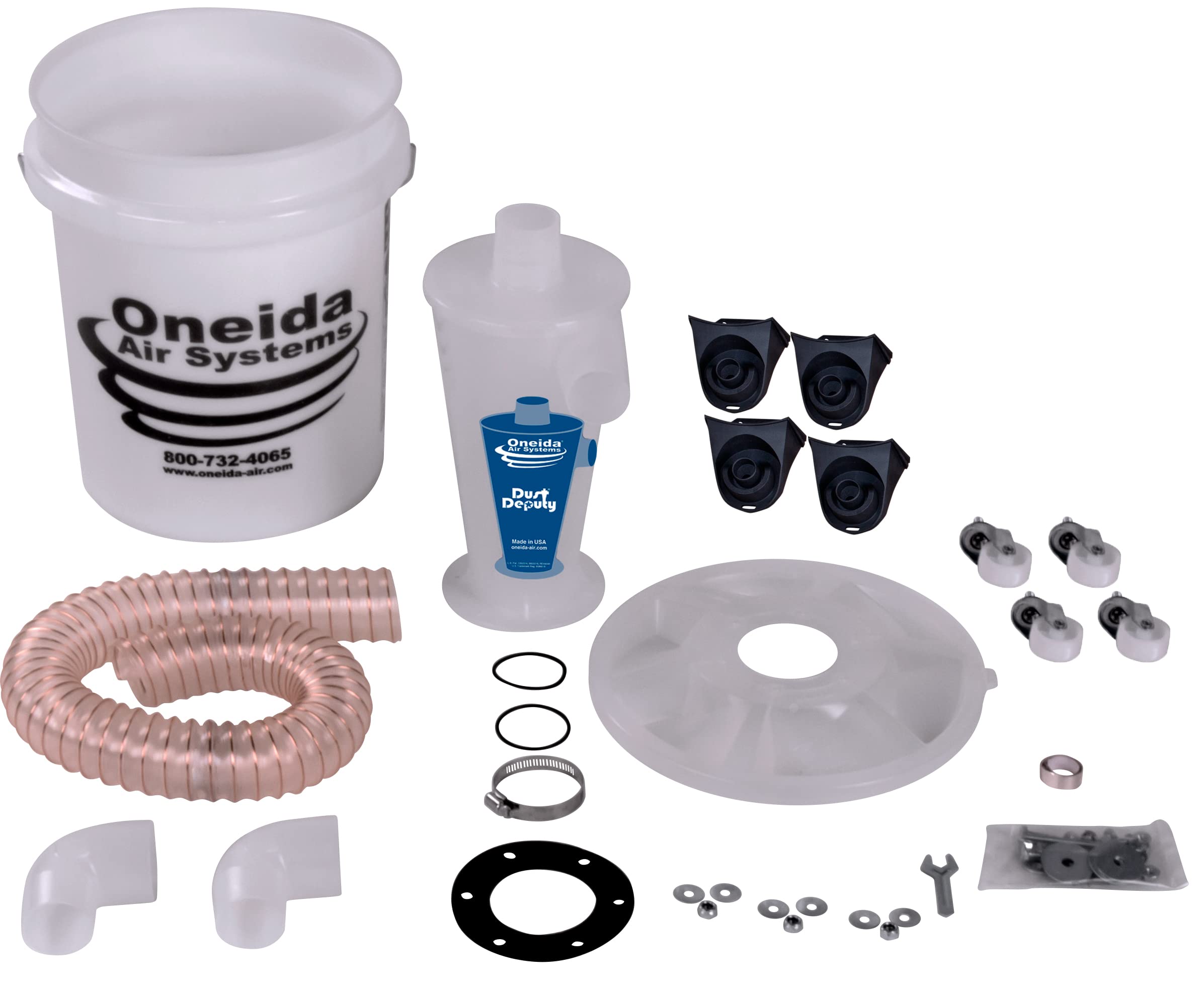 Oneida clear bucket view highlighting transparent debris collection and easy monitoring.