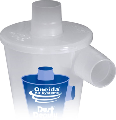 Oneida vacuum hose connection shows secure fit for standard hoses.