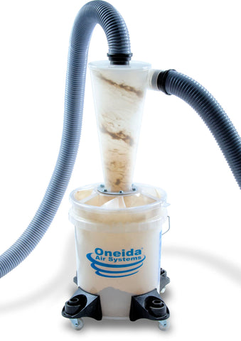 Oneida Dust Collector hose with swivel cuffs for quick attachment