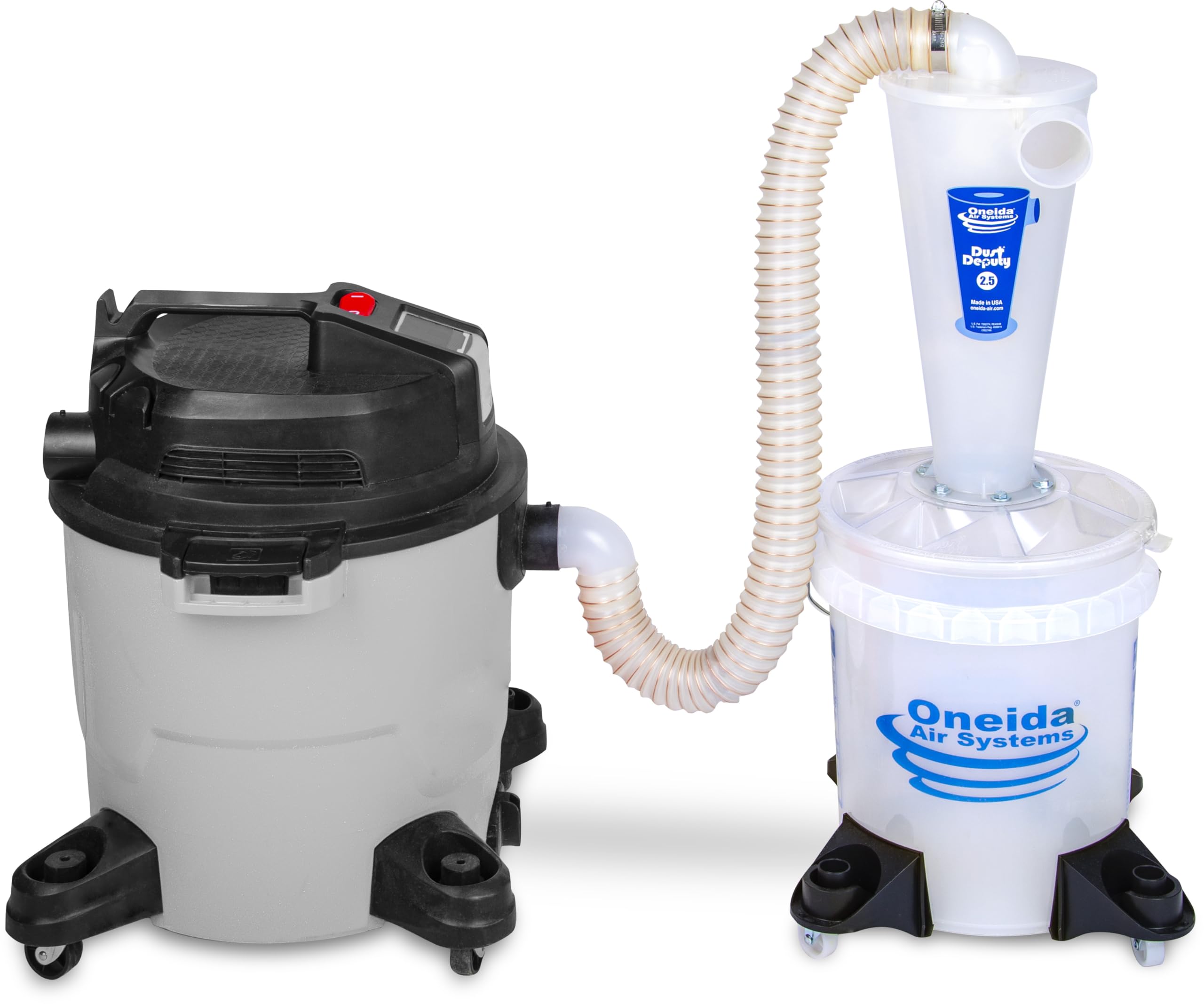 Oneida Dust Collector on-board storage keeps accessories organized