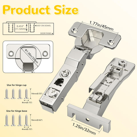 Onemake face-frame cabinet hinges guide for flush doors in kitchens and wardrobes