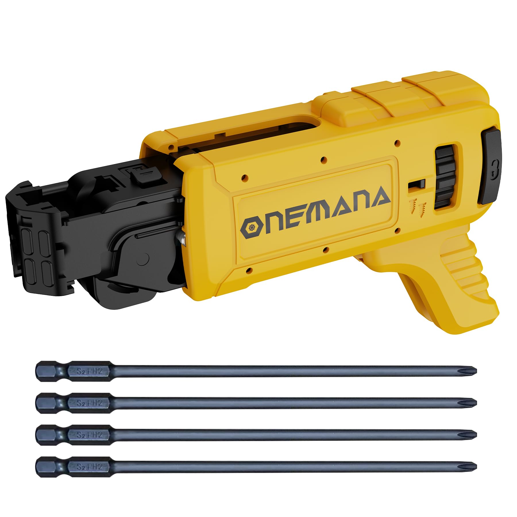 ONEMANA collated screw gun attachment enables quick installation for drywall projects