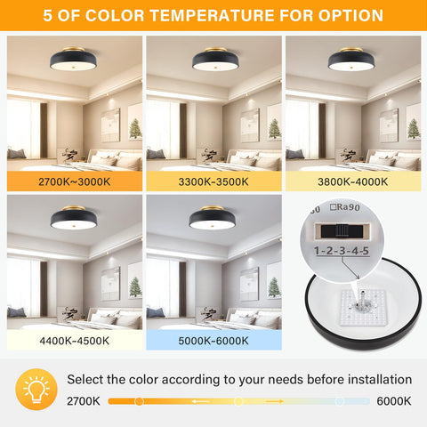 ONESMING 2700K to 6000K 5CCT color temperature range for versatile lighting