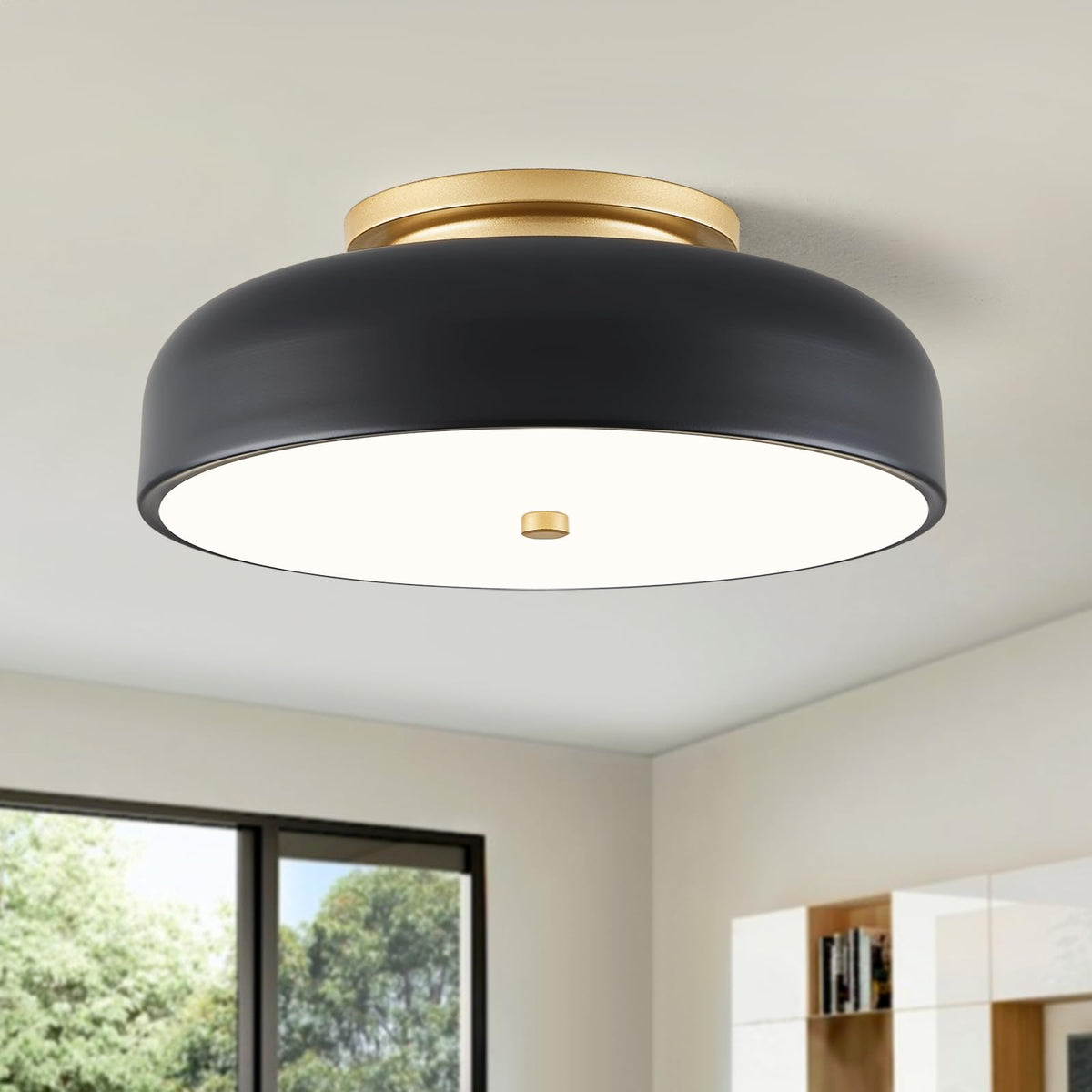 ONESMING dimmable LED ceiling light 11.8in close to ceiling design for modern kitchens