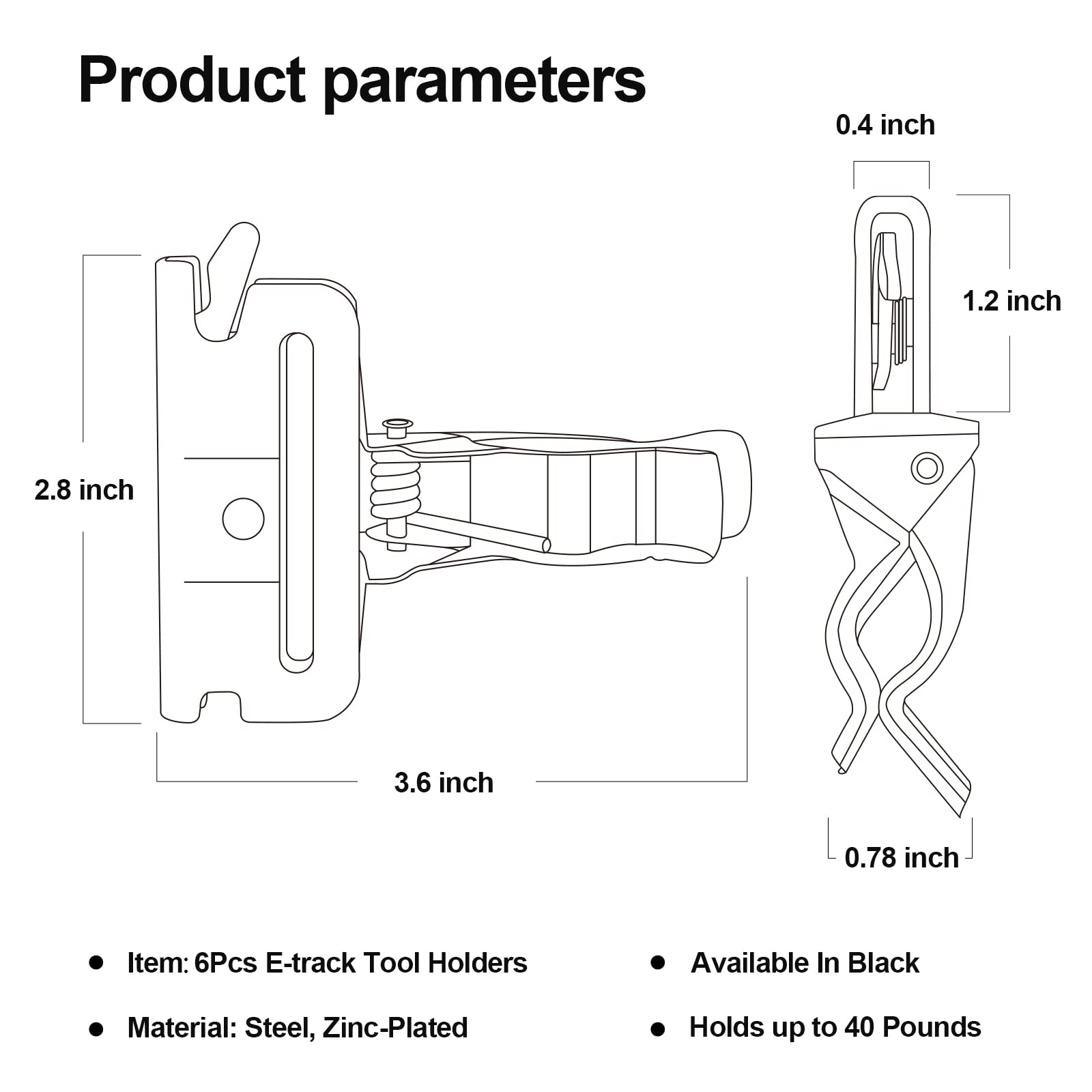 Onesnt 6-pack tool holders with snap-in design for easy installation.