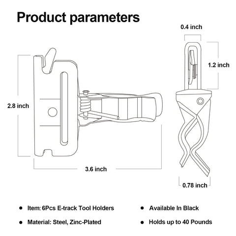 Onesnt 6-pack tool holders with snap-in design for easy installation.