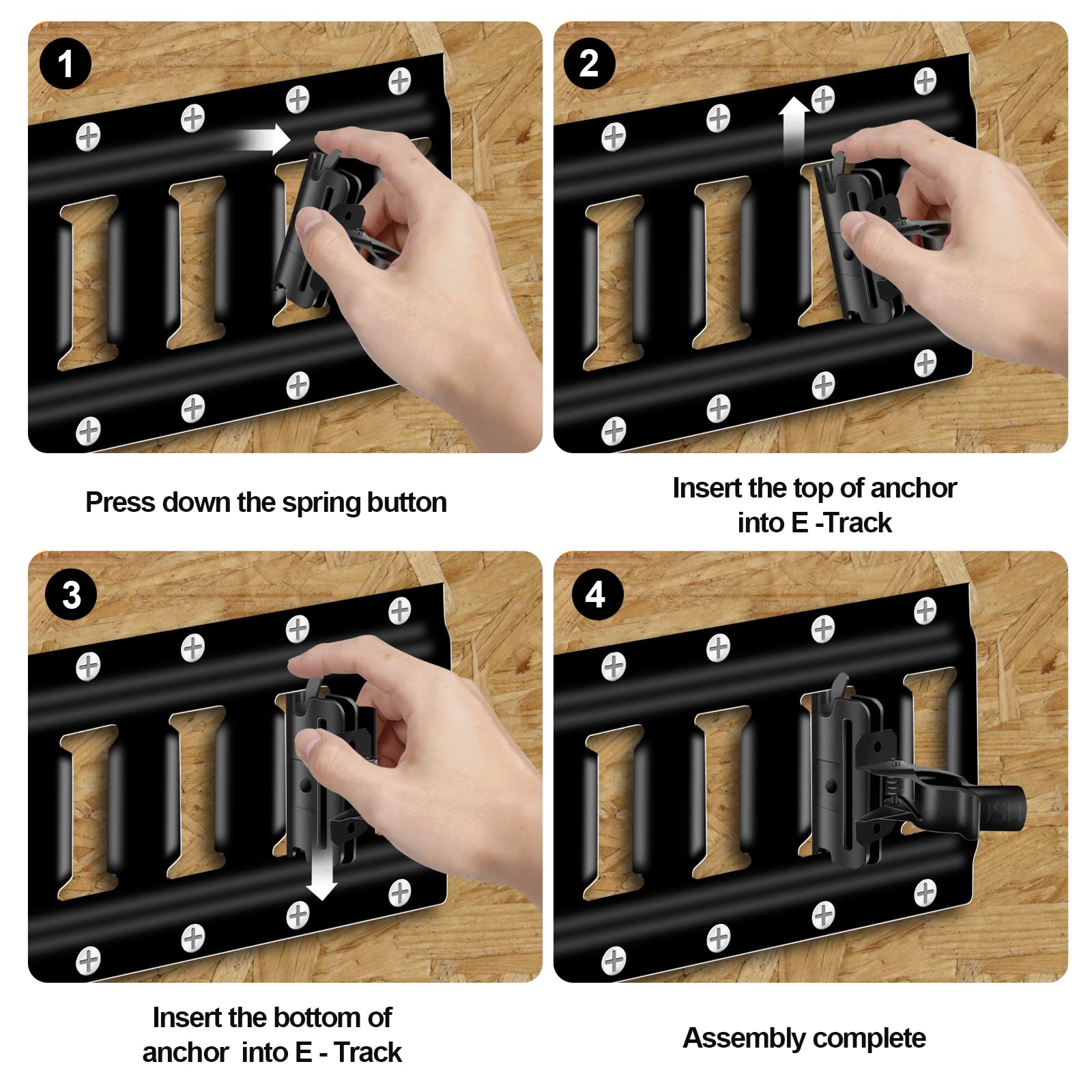 Onesnt 6-pack set designed for E-track and X-track compatibility.