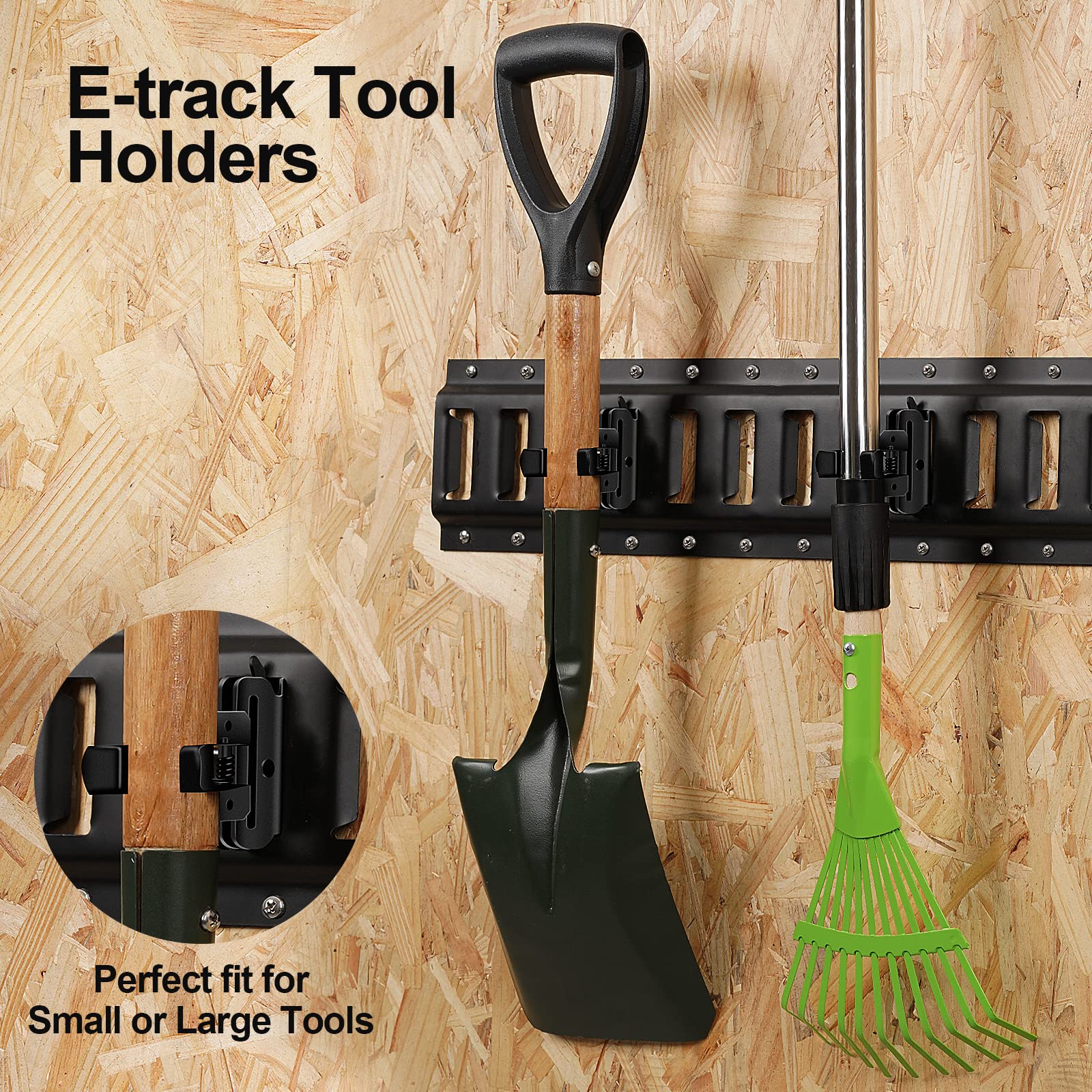 Onesnt tool stabilizers keep trailer walls organized and clutter-free.