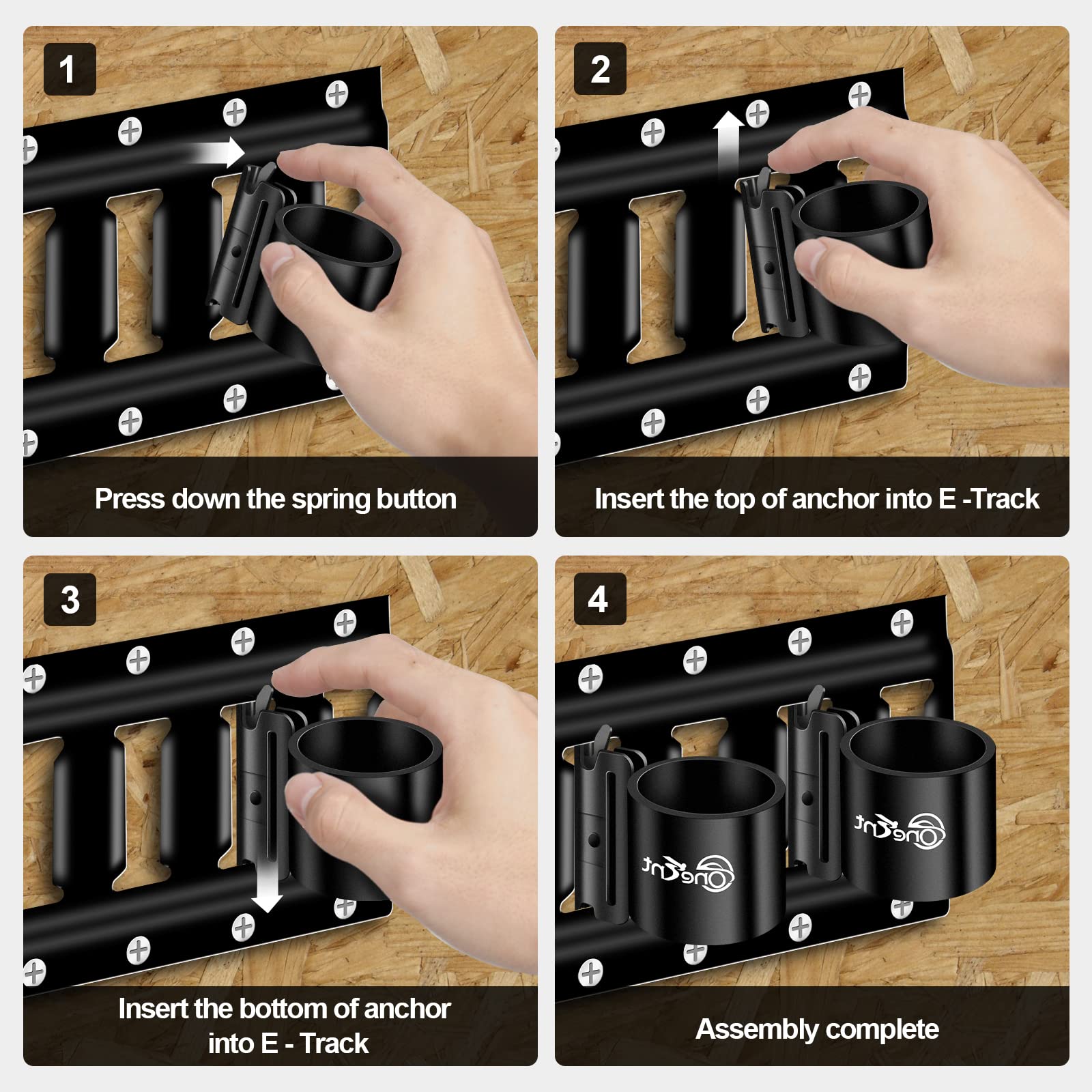 Onesnt truck E-Track shovel holder keeps gear ready to grab.