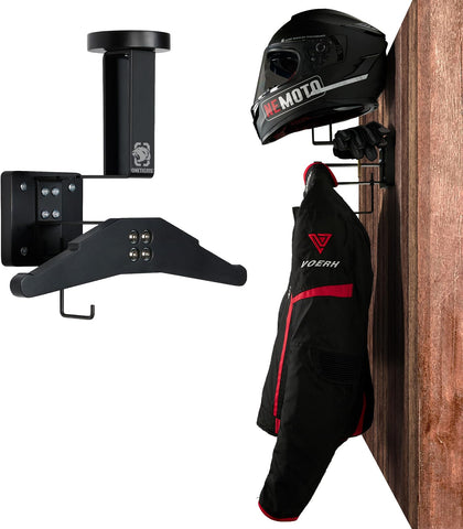 ONETIGRIS helmet-hanger wall-mount secures helmets and frees floor space for other gear.