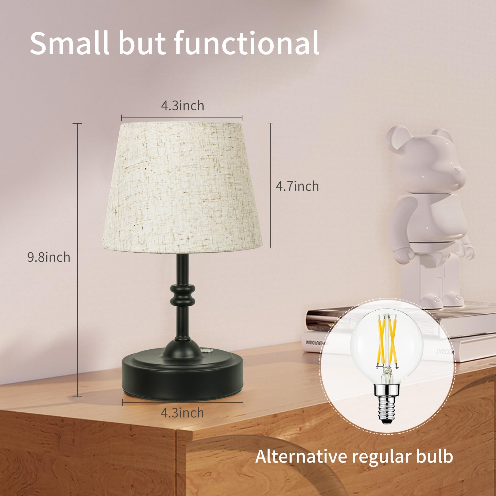Onewish 2700K warm filament LED provides inviting glow.
