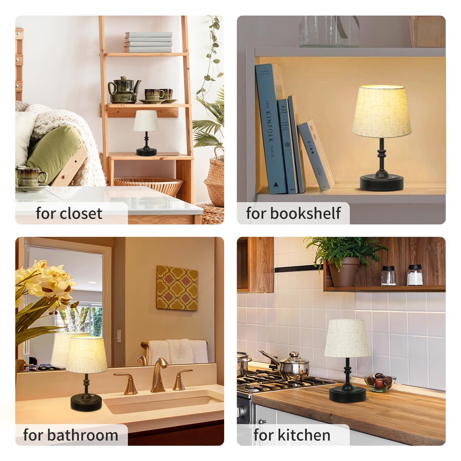 Onewish compact lamp ideal for dining, patio, or bedside use.