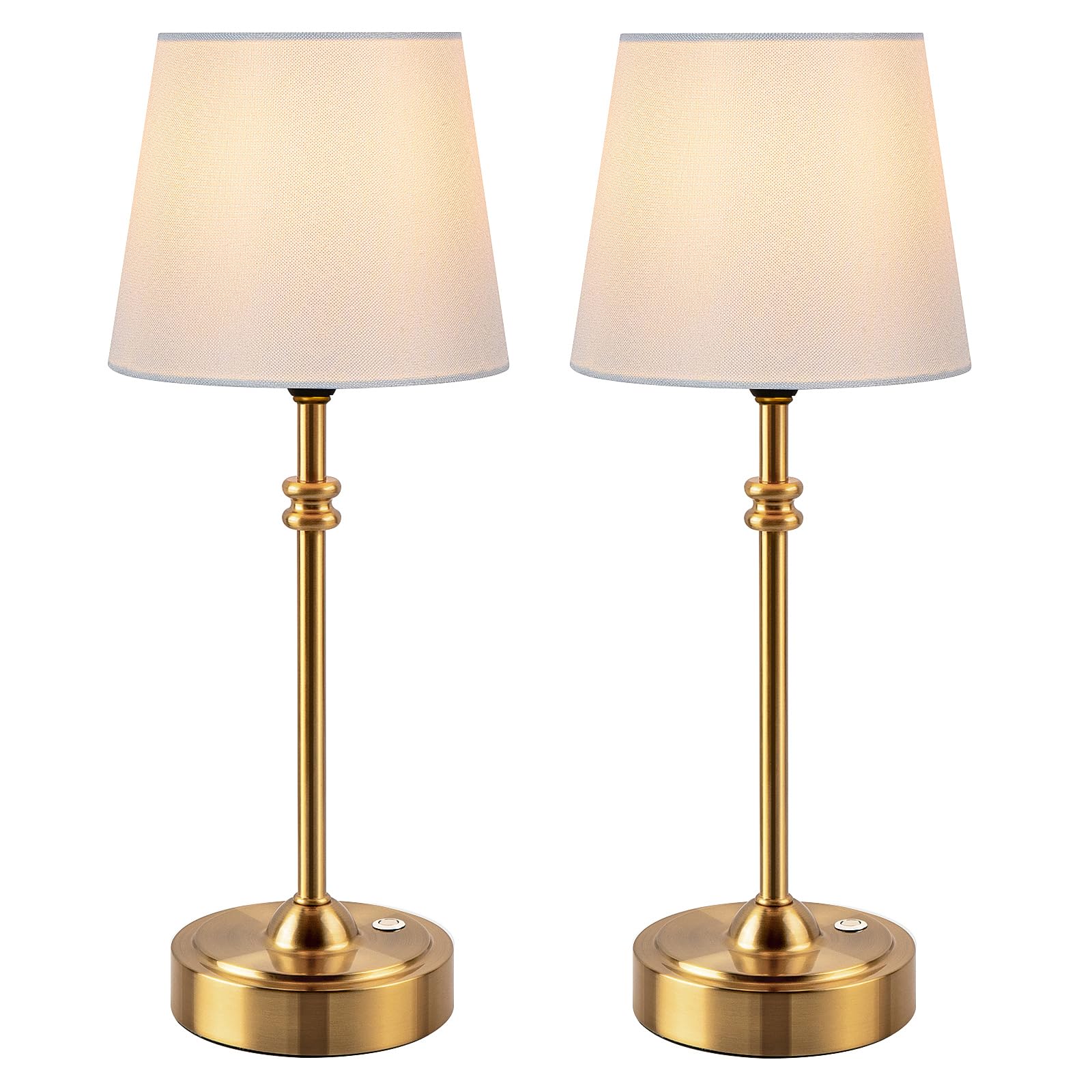 ONEWISH cordless table lamp set on dining table with warm ambient lighting