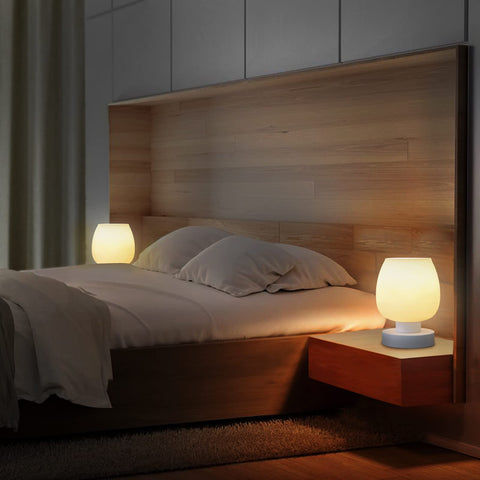 ONEWISH dorm room nightstand lamps for compact convenient lighting