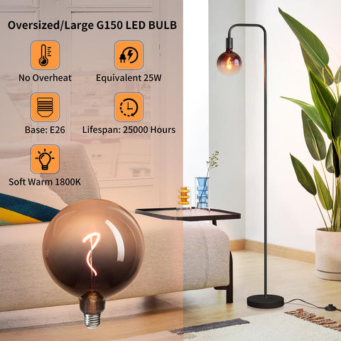 ONEWISH lamp shows warm 1800K glow through gradient glass shade