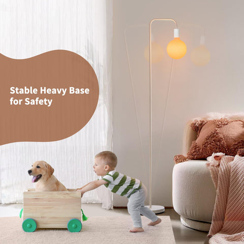 ONEWISH lamp emits 1800K warm ambient light with soft, flicker-free illumination.