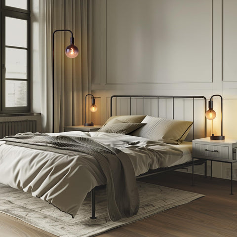 ONEWISH industrial lamp set table lamp dimmer facilitates personalized lighting.