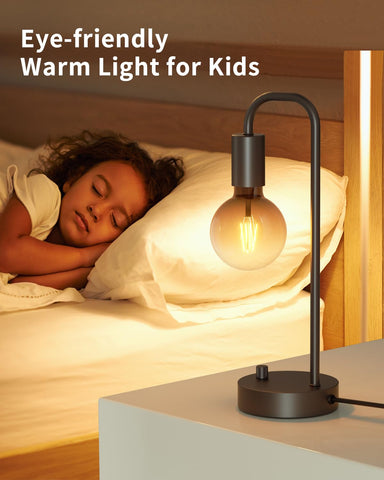 ONEWISH Industrial Table Lamp bulb-included saves setup time with ready-to-use warmth