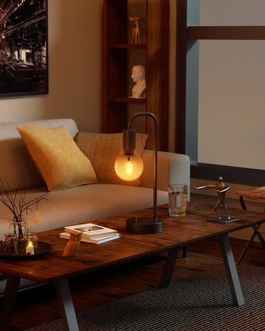 ONEWISH Industrial Table Lamp warm-2700k delivers cozy glow without glare