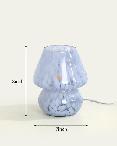 ONEWISH Mushroom Lamp casts a calming blue glow