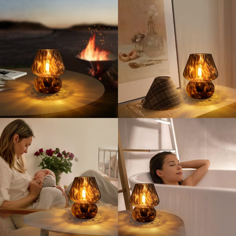 ONEWISH mushroom lamp ideal for living rooms, bedrooms, and nurseries