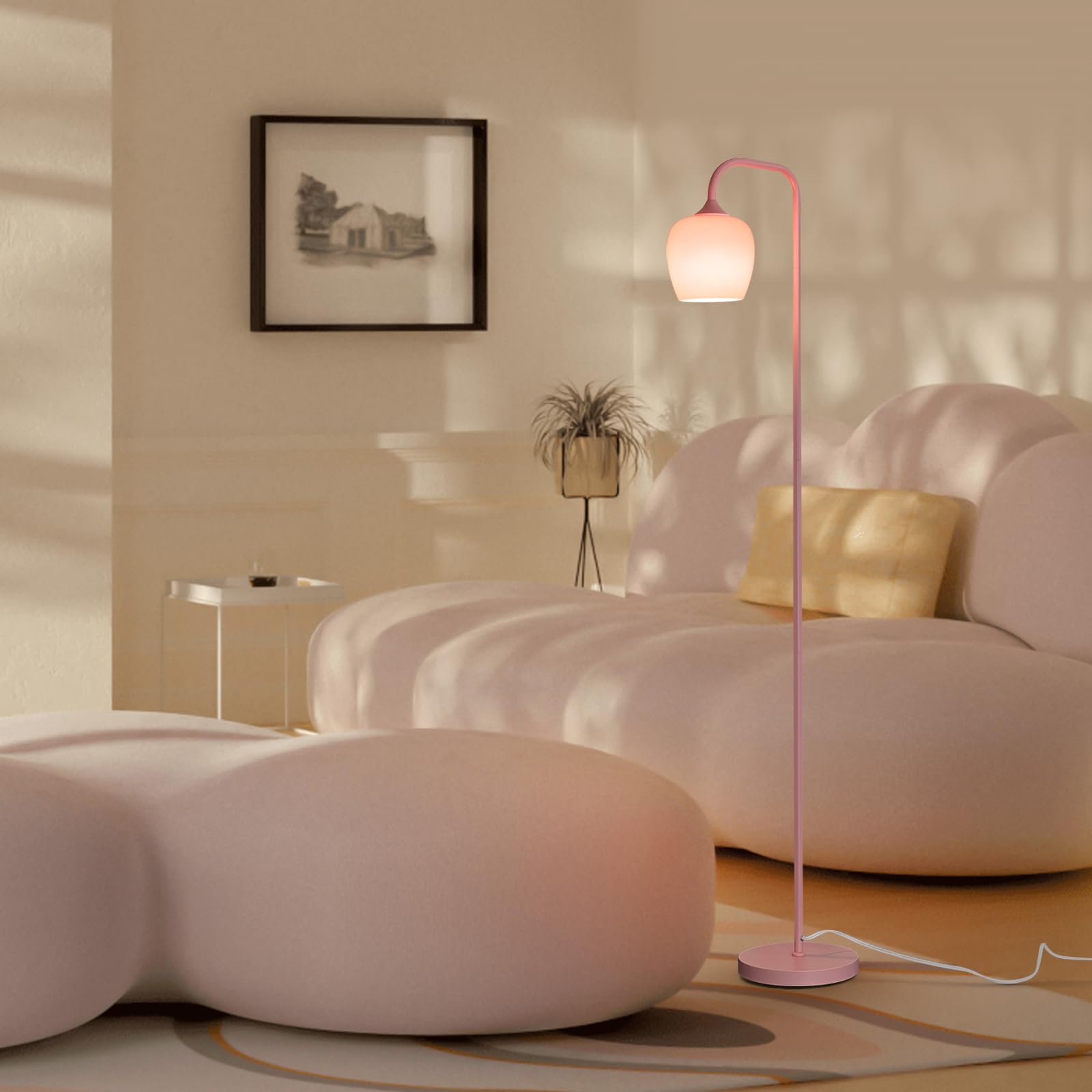 ONEWISH pink floor lamp, a thoughtful housewarming gift for modern homes