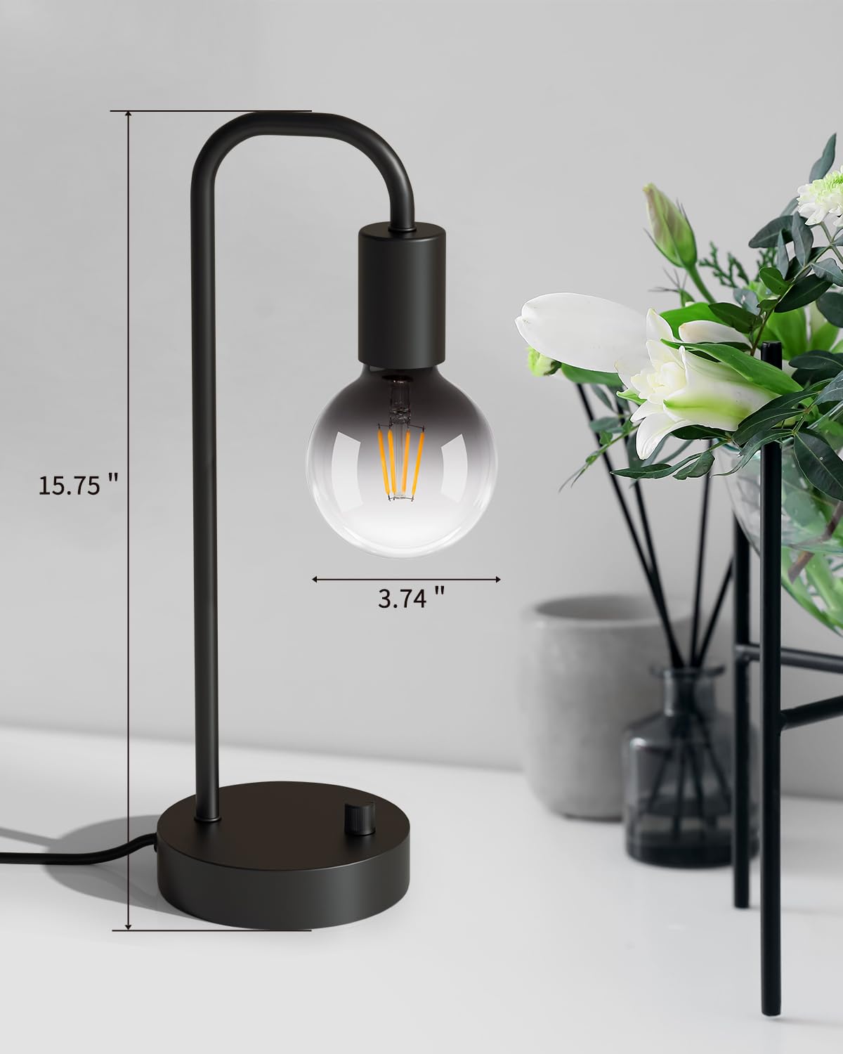 ONEWISH weighted base design ensures safe placement on desks and nightstands.
