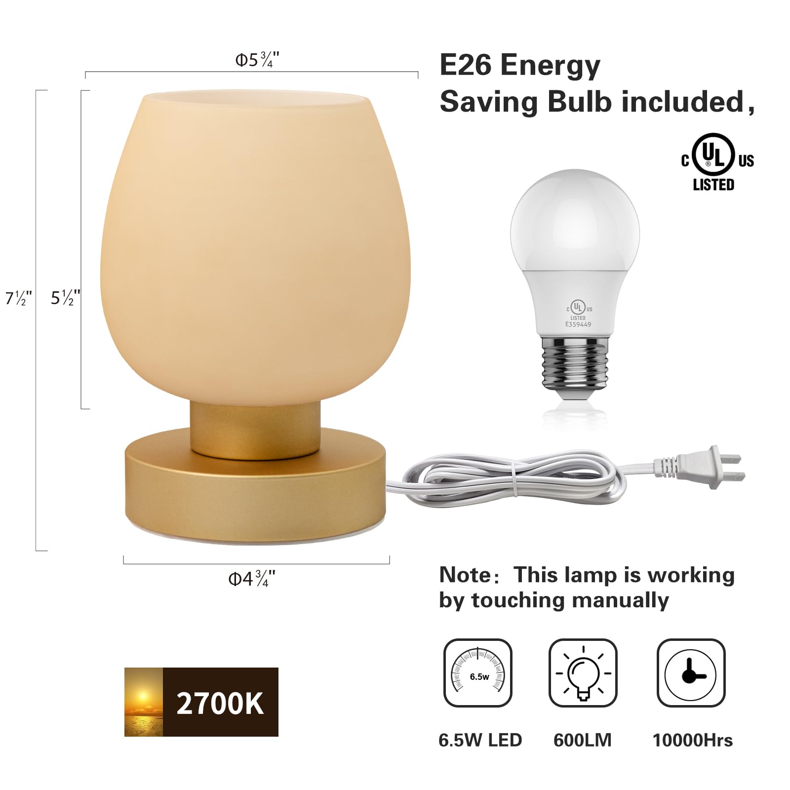 ONEWISH two-pack lamps add modern lighting to living room or dorm spaces.