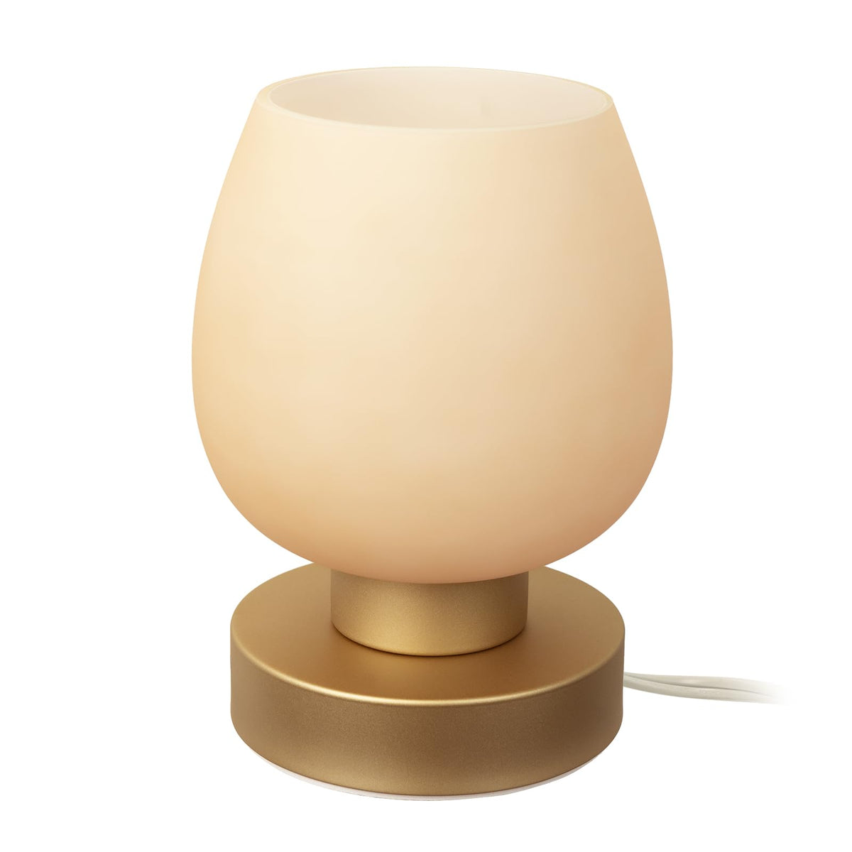 ONEWISH touch bedside lamp with desert titanium shade provides cozy ambient light for bedrooms.