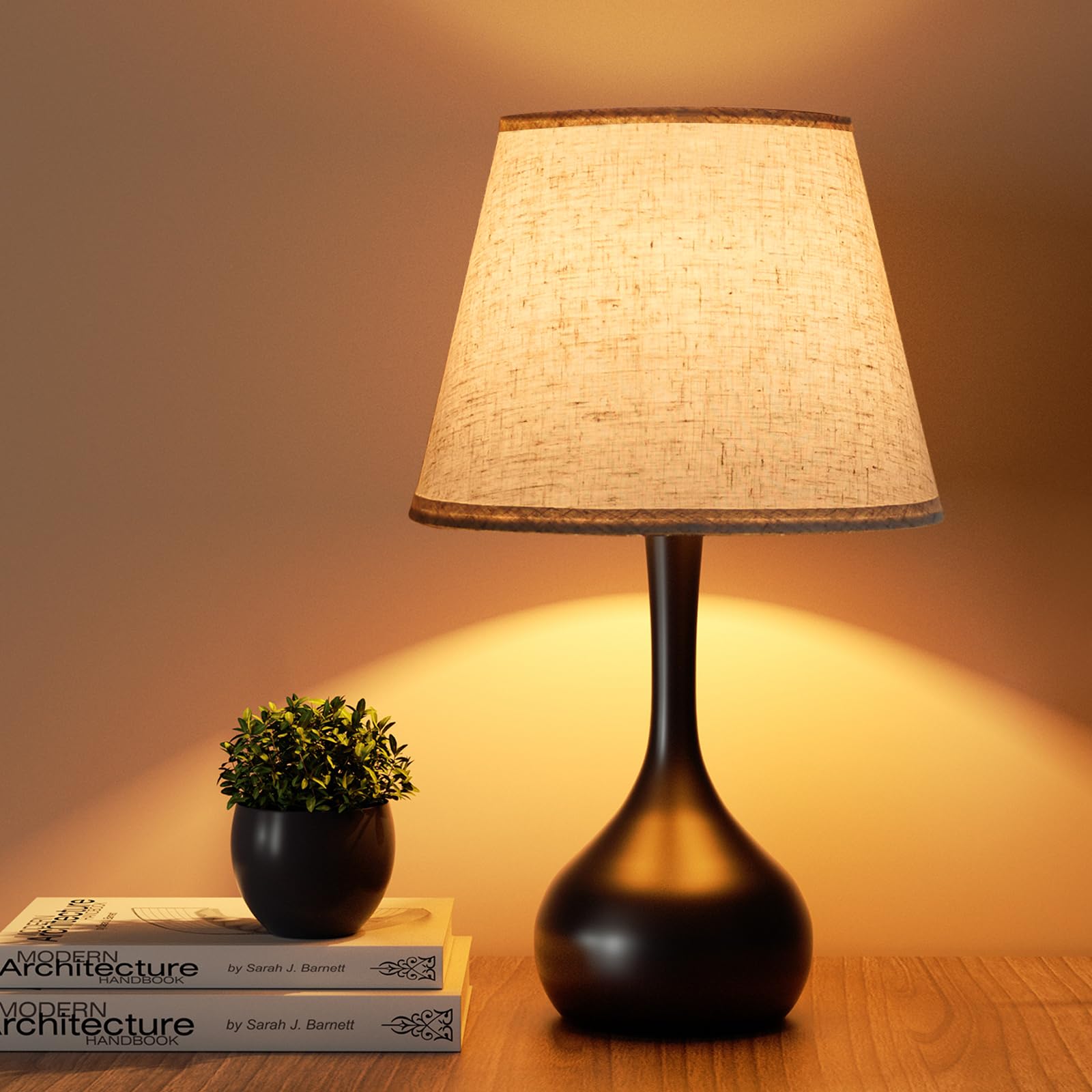 ONEWISH touch bedside lamp with dimmable controls for cozy lighting.