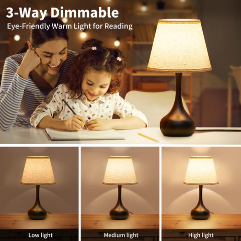ONEWISH touch-control dimming closeup showing easy brightness adjustment