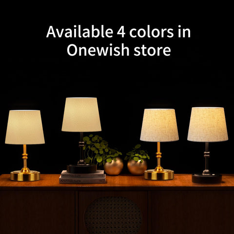 Onewish touch-dimming base for easy brightness control.