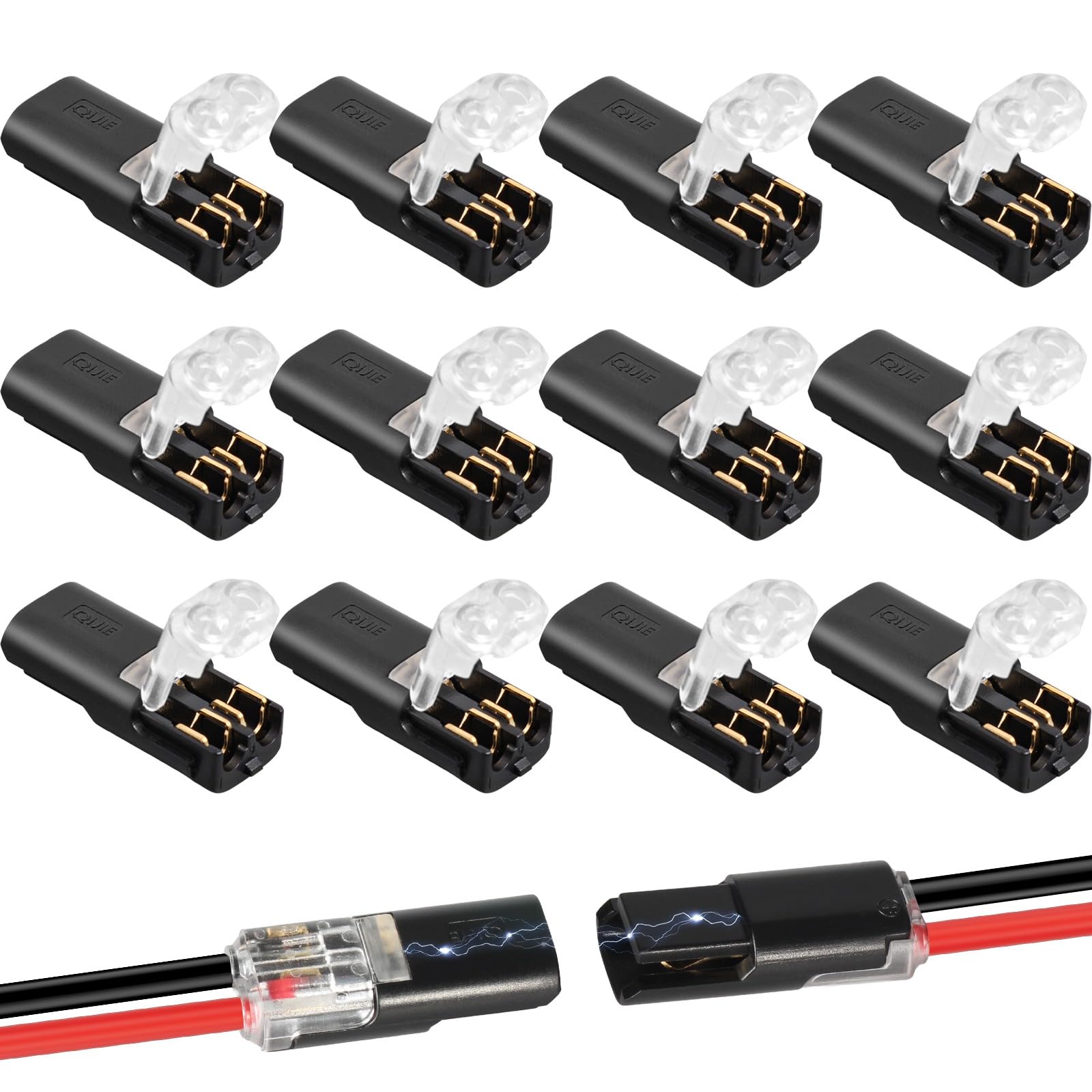 ONEXIDOL 2-pin connector with locking buckle close-up for secure wiring