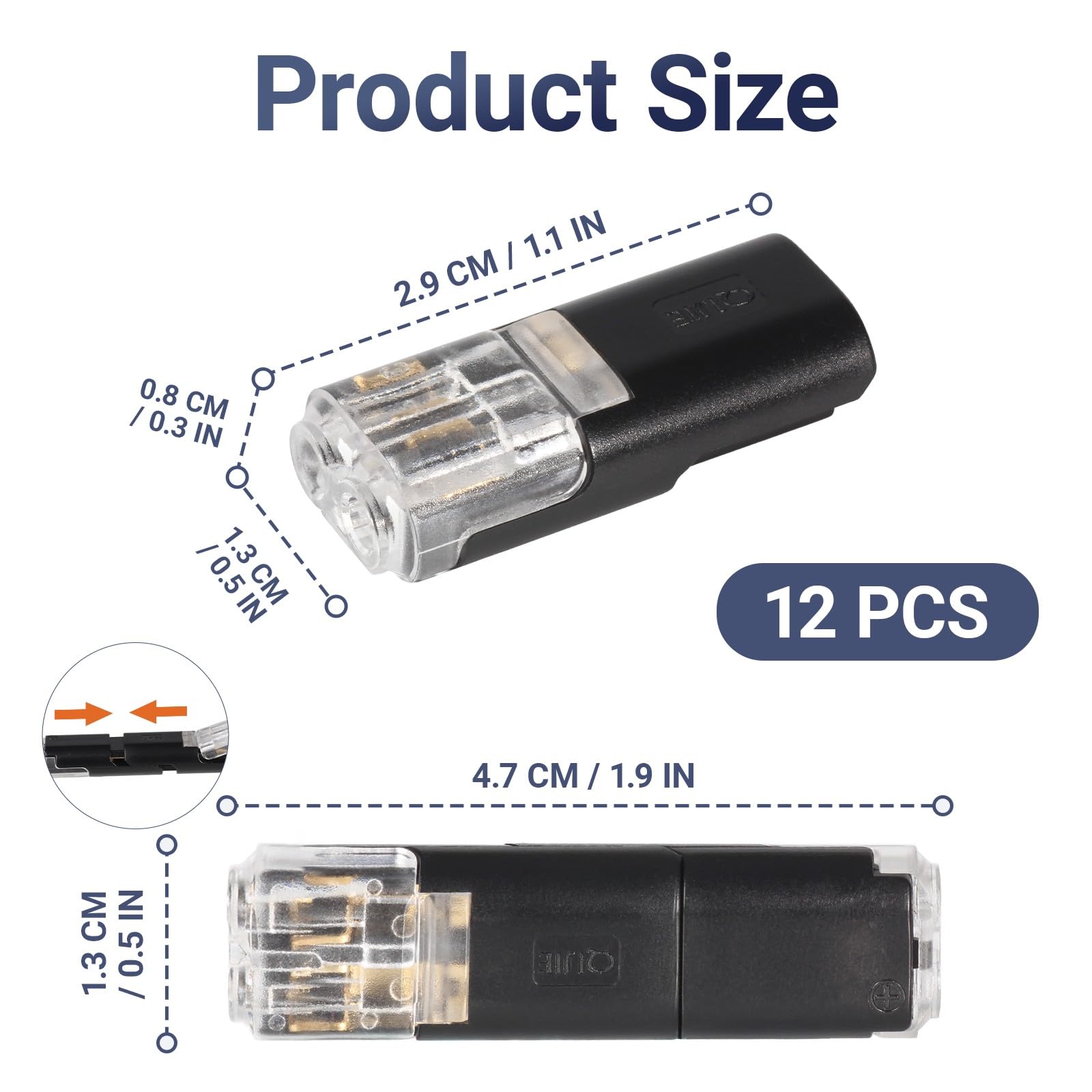 ONEXIDOL low-voltage connector in brass and polycarbonate for long-lasting performance