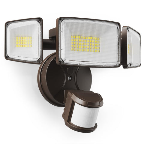 Onforu 100W LED motion sensor floodlight front view for entryways