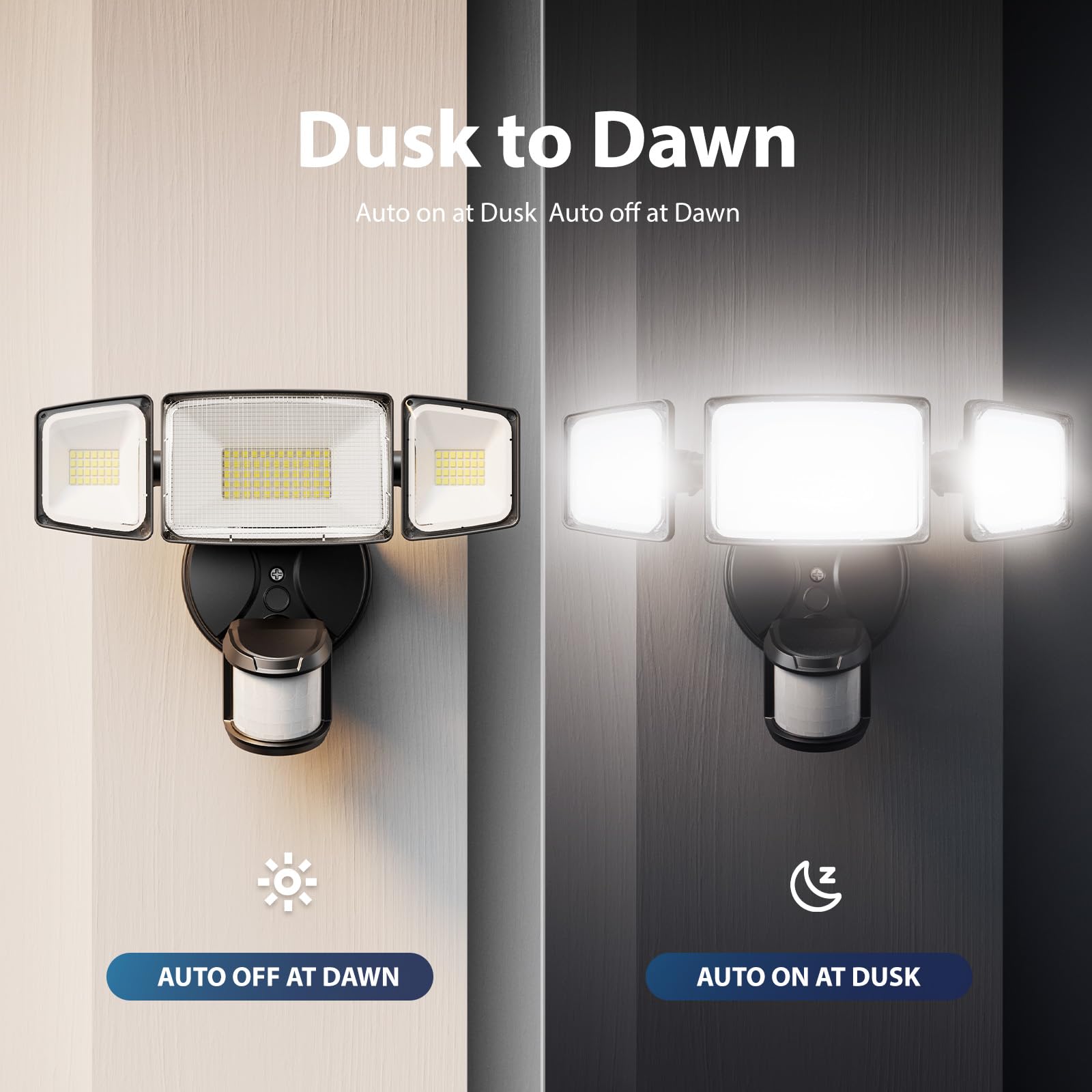 Onforu 100W flood light entryway illumination for safer nighttime arrivals