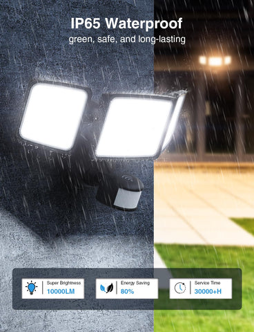 Onforu 100W flood light stepless dimming for precise brightness control.