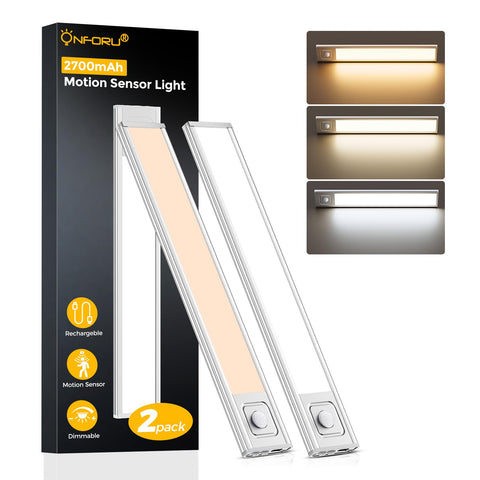 Onforu 13.8-inch under-cabinet lighting with battery power enables flexible, cord-free placement.
