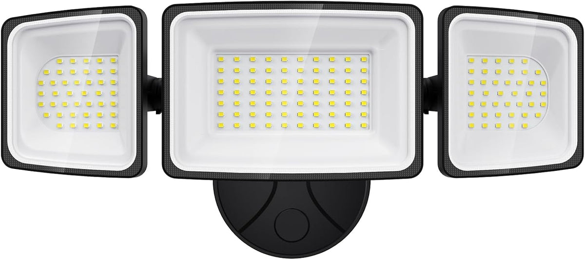 Onforu 130W security light front view for strong perimeter brightness.