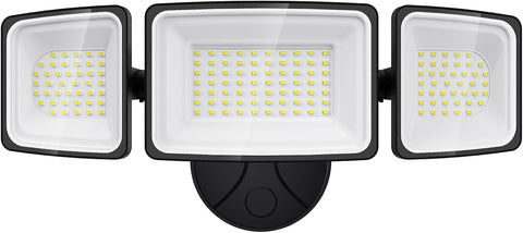 Onforu 130W security light front view for strong perimeter brightness.