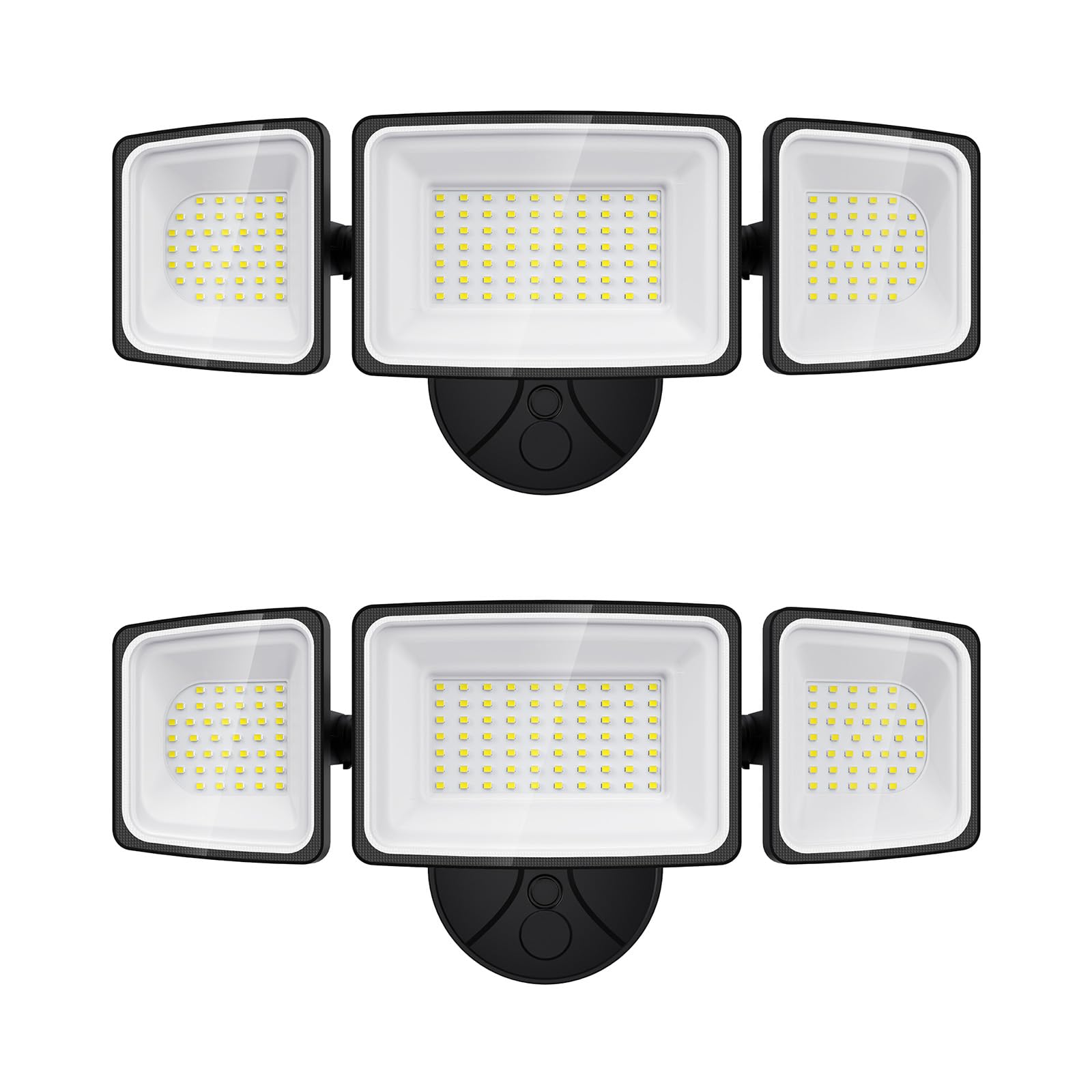 Onforu 130W flood light with three adjustable heads for wide exterior coverage.
